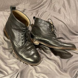 Aquatalia Men’s leather high top Oxford boots